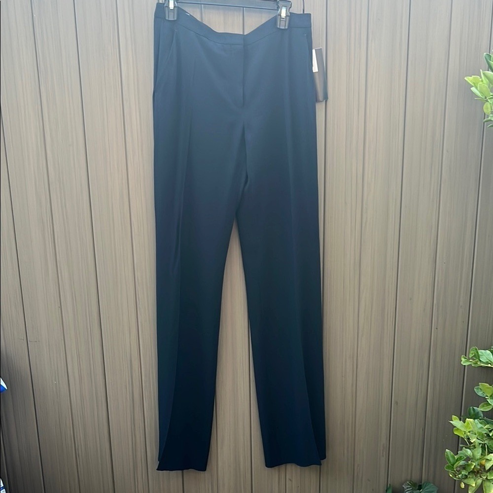 Alexander McQueen Women's Wide Leg Straight Dress Pants‎ Trousers sz 44 Black